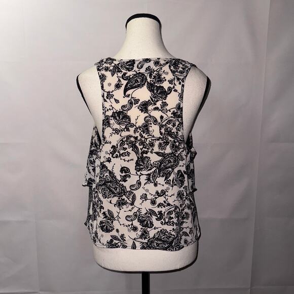 BCX floral square print racer back blouse women’s size large - Picture 2 of 7